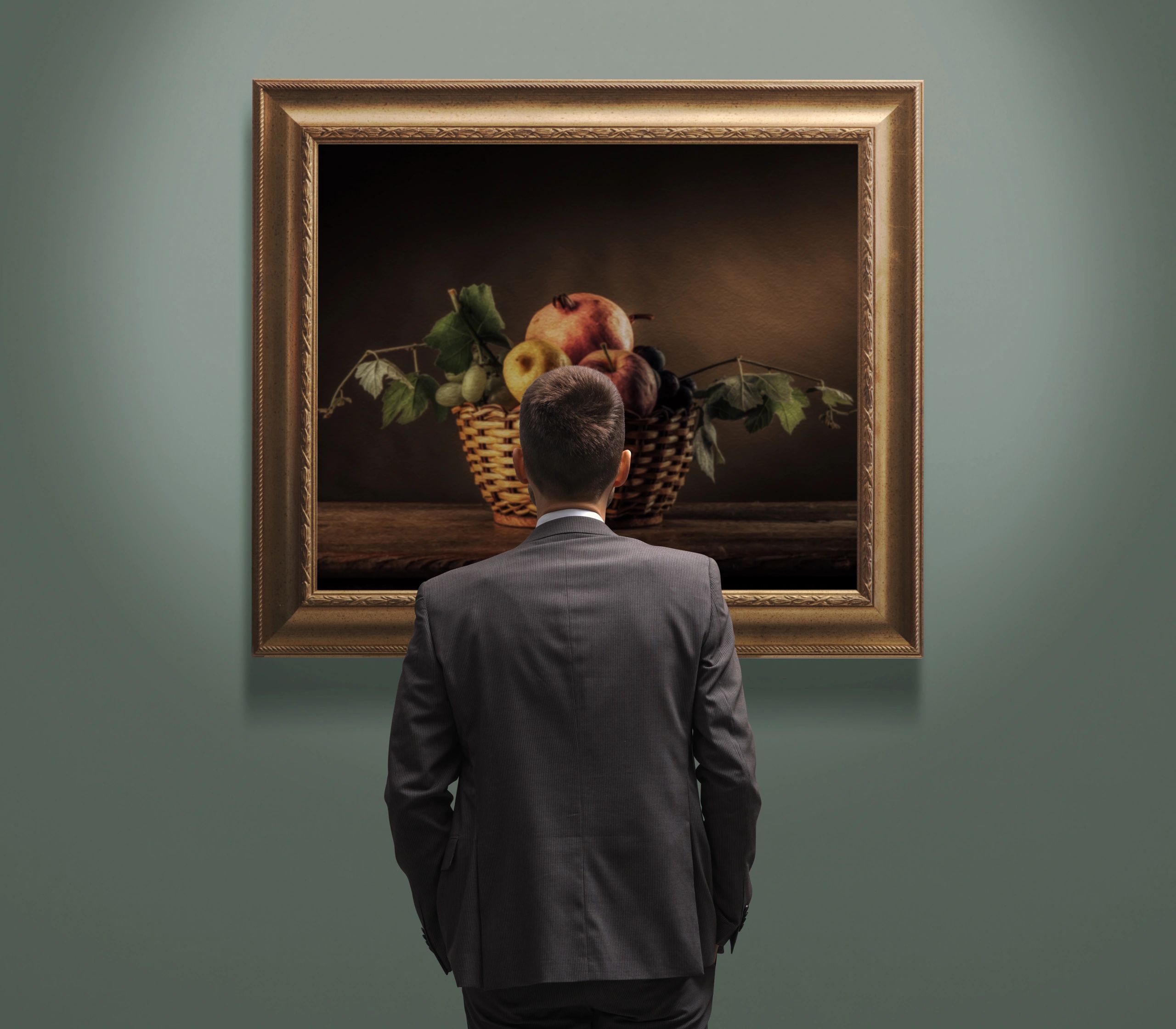 art collectors viewing artwork