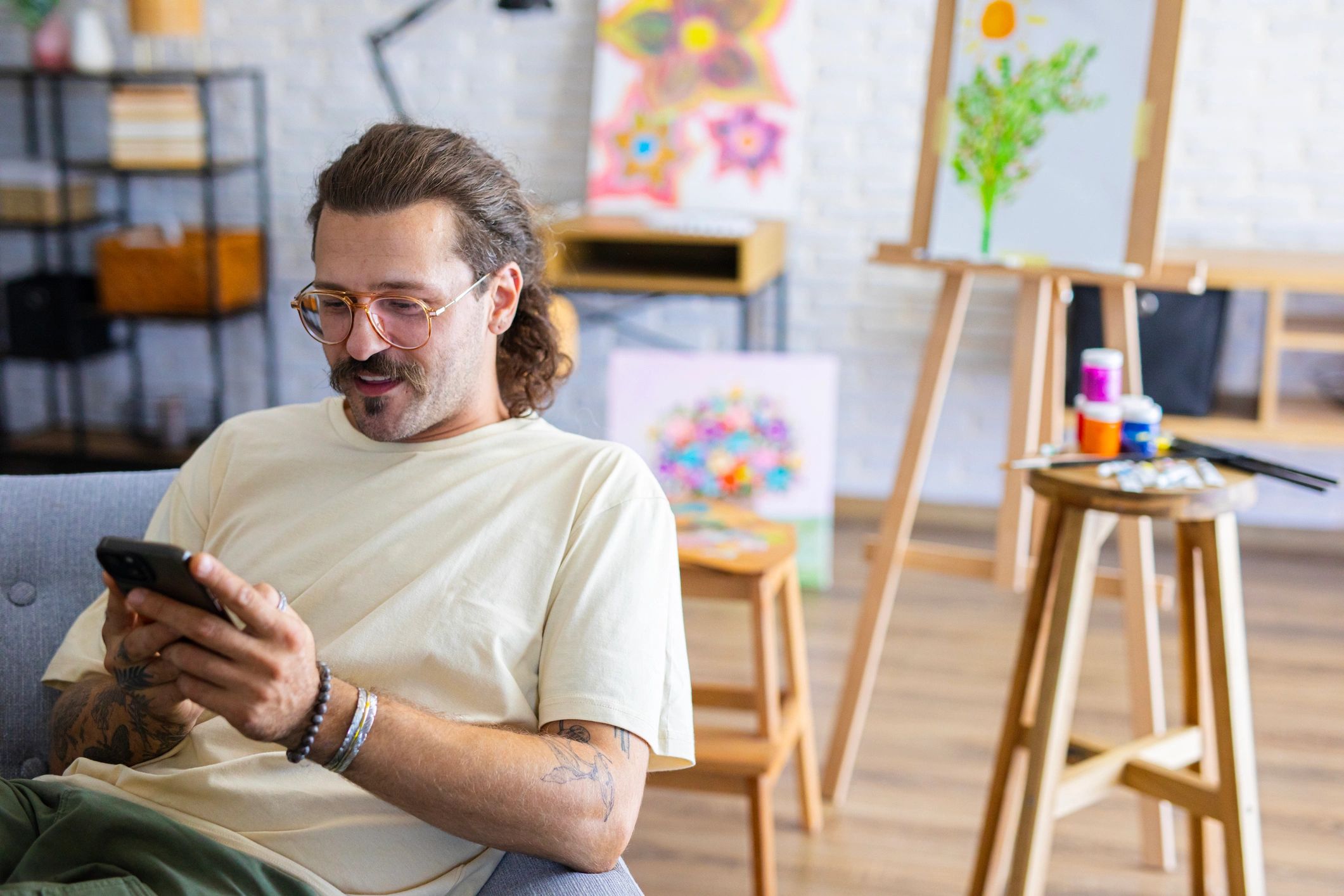 modern artist at work