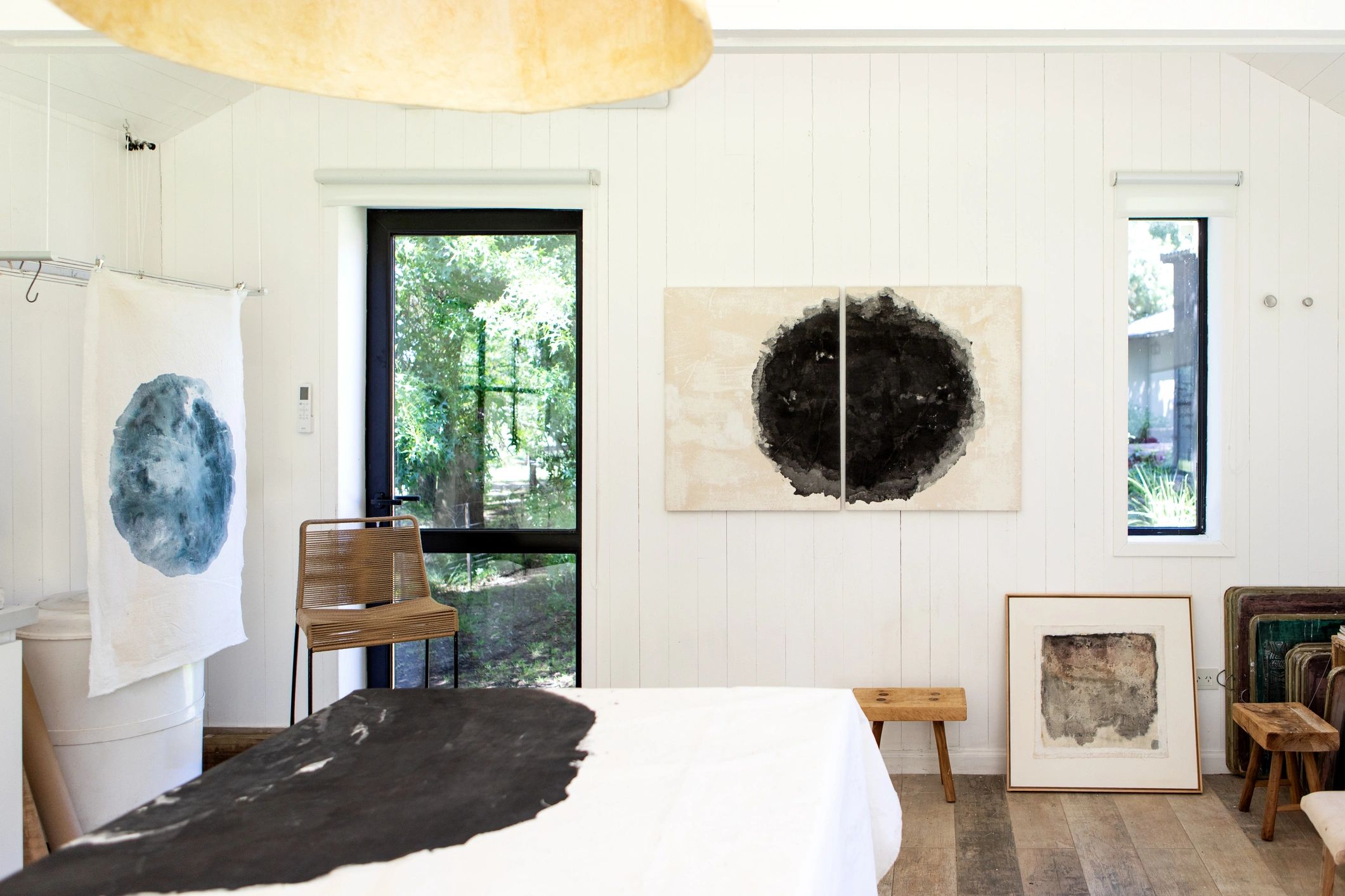 minimalist contemporary art studio