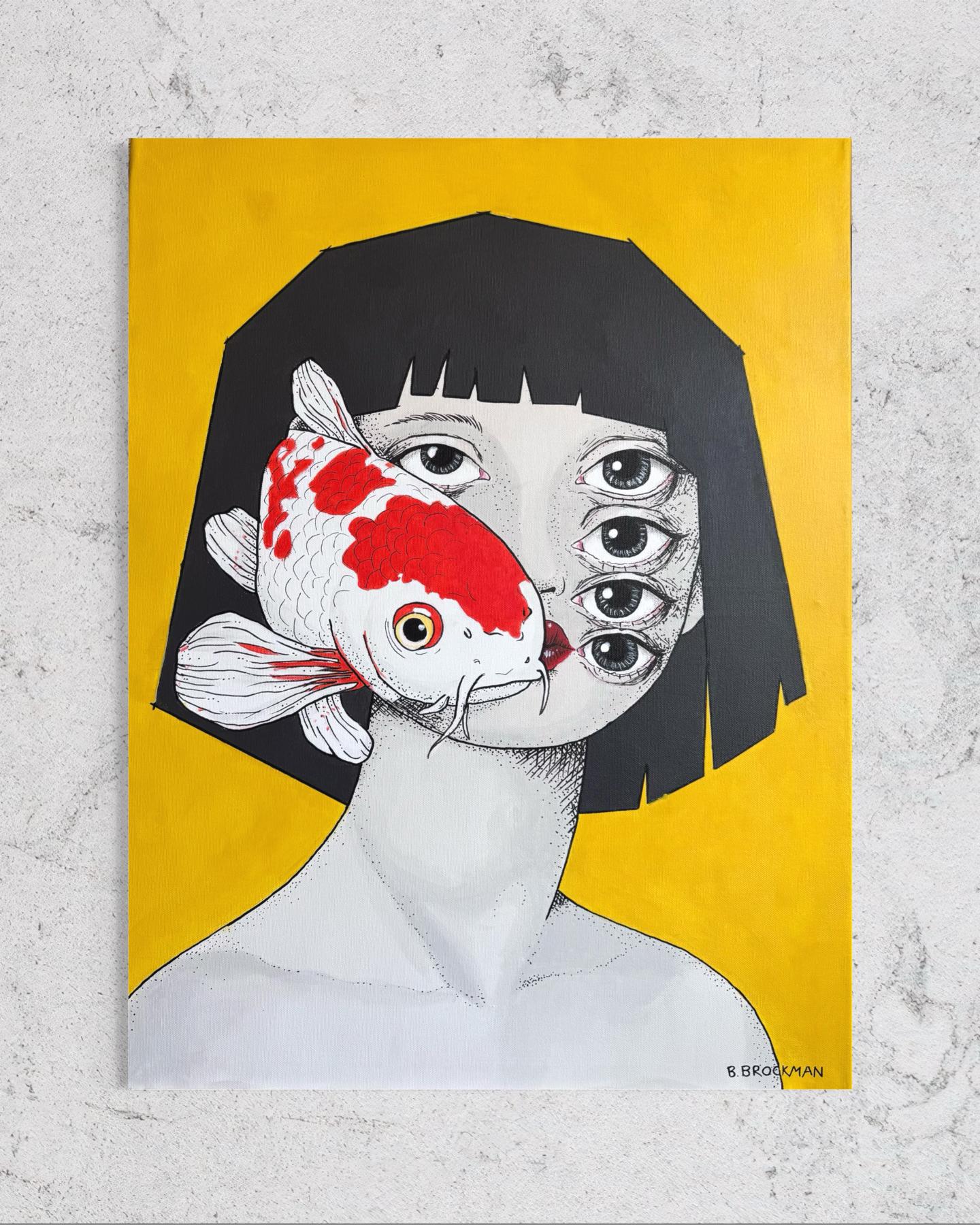 margot | surreal koi portrait print