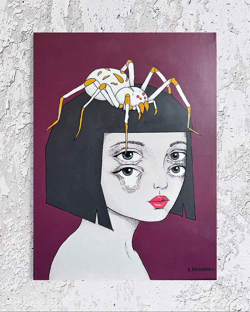 kato | surreal spider girl print